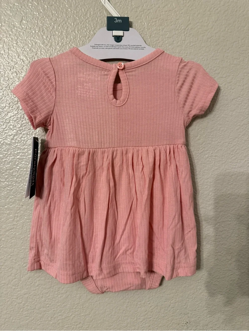 Carter's Pink Rib-Knit Dress Bodysuit